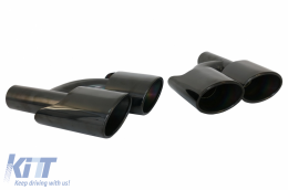 Hátsó lökhárító diffúzorral és fekete kipufogóvégekkel Mercedes S-osztály W221 (2005-2013) S65 Design-image-6088513