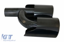 Hátsó lökhárító diffúzorral és fekete kipufogóvégekkel Mercedes S-osztály W221 (2005-2013) S65 Design-image-6088515