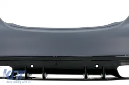Hátsó lökhárító és króm kipufogóvég Mercedes C-osztály W205 limuzin (2014-2020) C63 Design-image-6062320