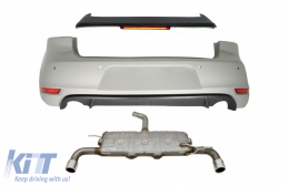 image-22-Hátsó lökhárító és tető spoiler féklámpával VW Golf 6 VI (2008-2012) modellekhez, kipufogórendszerrel, GTI kinézet