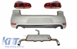image-16-Hátsó lökhárító, kipufogó, teljes LED hátsó lámpa VW Golf 6 VI (2008-2012) típushoz, GTI kinézet