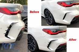 Hátsó lökhárító oldalsó díszléc BMW 4 G22 Coupe (2020-tól) M-Tech dizájn, zongoralakk fekete-image-6100604