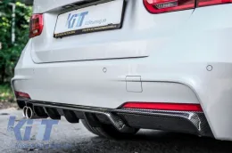 Hátsó lökhárító spoiler diffúzor Carbon BMW 3-as F30 F31 (2011-től) M-Performance Design bal oldali kivezetés-image-6065848