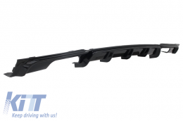 Hátsó lökhárító spoiler diffúzor dupla kimenet BMW 3-as F30 F31 2011-up Limo Touring M Performance Design csillogó fekete-image-6025111
