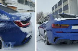 Hátsó lökhárító toldat oldalsó díszléc BMW 3-as G20 G21 G28 M-Sport (2018-) zongoralakk fekete-image-6110484