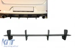 Hátsó lökhárító toldat splitter VW Golf 7.5 Facelift GTI (2017-2020) modellekhez, fekete-image-6086231