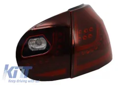 Hátsó lökhárító toldat VW Golf 5 V (2003-2007), LED hátsó lámpa és komplett kipufogórendszer, R32 megjelenés-image-6084560