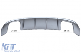 Hátsó Lökhárító Valance Diffúzor AUDI A3 8V Facelift (2016-2019) S-Vonal Lökhárító Sedan Convertible S3 Design-image-6041979