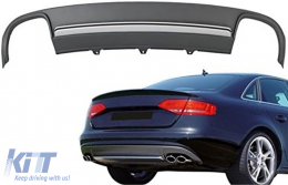 Hátsó Lökhárító Valance Levegő Diffuzor Audi A4 B8 Pre Facelift (2008-2011) Limousine/Avant S4 Design-image-6105364