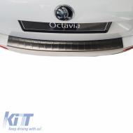 Hátsó lökhárító védő Skoda Octavia III (3) 5E 13-20 Caravan fekete acél-image-6299030