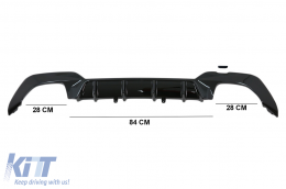 Hátsó lökháró diffózor BMW 3-as G20 G28 Sedan G21 Touring (2019-től) M340i M Look fekete-image-6094353