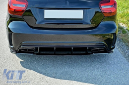 Hátsó lökháró diffózor hosszabbító splitter Mercedes A-osztály W176 A45 Hatchback (2015-2018) modellhez-image-6108082