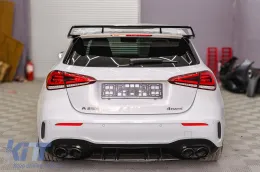 Hátsó spoiler MERCEDES A-osztály Hatchback W177 (2018-) modellekhez, A45 Dizájn, zongoralakk fekete-image-6106863