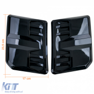 Haubenlufteinlass-Set in glänzendem Schwarz, geeignet für Ford Ranger T9 ab 2022-image-6210477