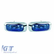 Head Lamp Universal 125x46mm H3 12V 55W LA-1100 16031 Blue/Chrome 2 Pcs-image-6306041