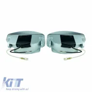 Head Lamp Universal 125x46mm H3 12V 55W LA-1100 16031 Blue/Chrome 2 Pcs-image-6306042