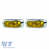 Head Lamp Universal 125x46mm H3 12V 55W LA-1100 16031 Yellow 2 Pcs