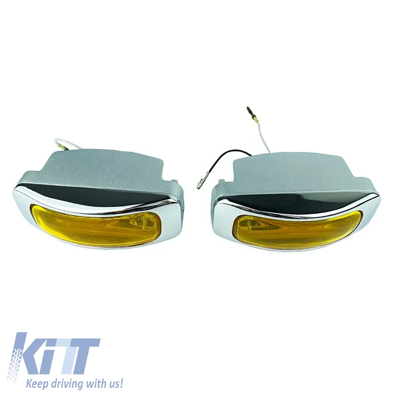 Head Lamp Universal 125x46mm H3 12V 55W LA-1100 16031 Yellow 2 Pcs