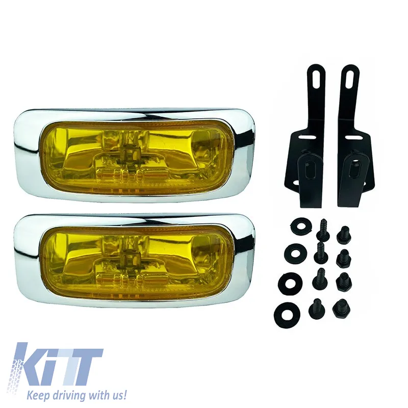 Head Lamp Universal 125x46mm H3 12V 55W LA-1100 16031 Yellow 2 Pcs