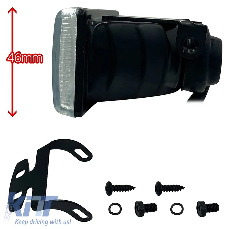 Head Lamp Universal 126x46mm H3 12 Volt 55 Watt LA-V127 White 2 Pcs