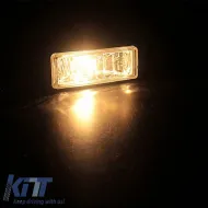 Head Lamp Universal 126x46mm H3 12 Volt 55 Watt LA-V127 White 2 Pcs-image-6306145