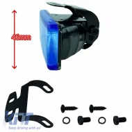 Head Lamp Universal 126x46mm H3 12 Volt 55 Watt LA-V127 Blue 2 Pcs-image-6306153