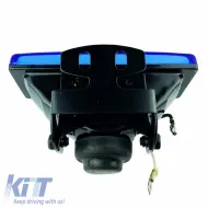 Head Lamp Universal 126x46mm H3 12 Volt 55 Watt LA-V127 Blue 2 Pcs-image-6306158