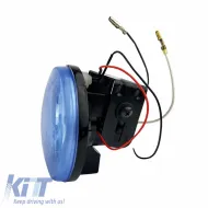 Head Lamp Universal Blue Ø 10cm H3 12 Volt 55 Watt With Blue Angel Eyes 2 Pcs-image-6306105