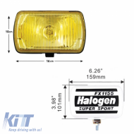 Head Lamp Universal Yellow 12 Volt 55 Watt H3 FX-1155 1 Piece