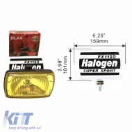 Head Lamp Universal Yellow 12 Volt 55 Watt H3 FX-1155 1 Piece-image-6304384