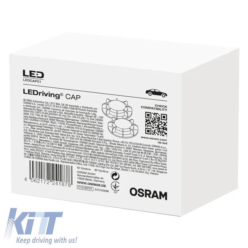 Headlight Caps suitable for LED Installation Osram LEDCAP01 92mm 2 Pieces