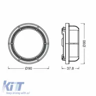 Headlight caps suitable for LED installation Osram LEDCAP07 90mm 2 pieces-image-6310001