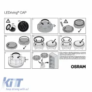 Headlight Caps suitable for LED Installation Osram LEDCAP07 90mm 2 Pieces-image-6310953