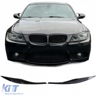 image-69-Headlight covers Evil Eye Black Gloss suitable for 3 Series BMW E90 E91 05-12