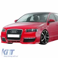 Headlight Covers Eyebrows suitable for Audi A3 8P 03-08 Evil Eye / Bad Look 2 Pcs-image-6294576