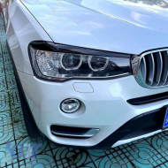 Headlight Covers Eyebrows Suitable for BMW X3 F25 LCI & X4 F26 2014-2017 Painted Glossy Black 2 Pcs-image-6309373