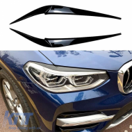 Headlight Covers Eyebrows Suitable for BMW X3 G01 & X4 G02 2018+ Painted Glossy Black 2 Pcs - CGRLCB6038180