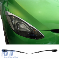 Headlight Covers Eyebrows suitable for Mazda 2 07-14 2 Pcs - CGRBKM6034613