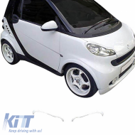 Headlight Covers Eyebrows suitable for Smart Fortwo 451 07-14 2 Pcs - CGRLCS6042785