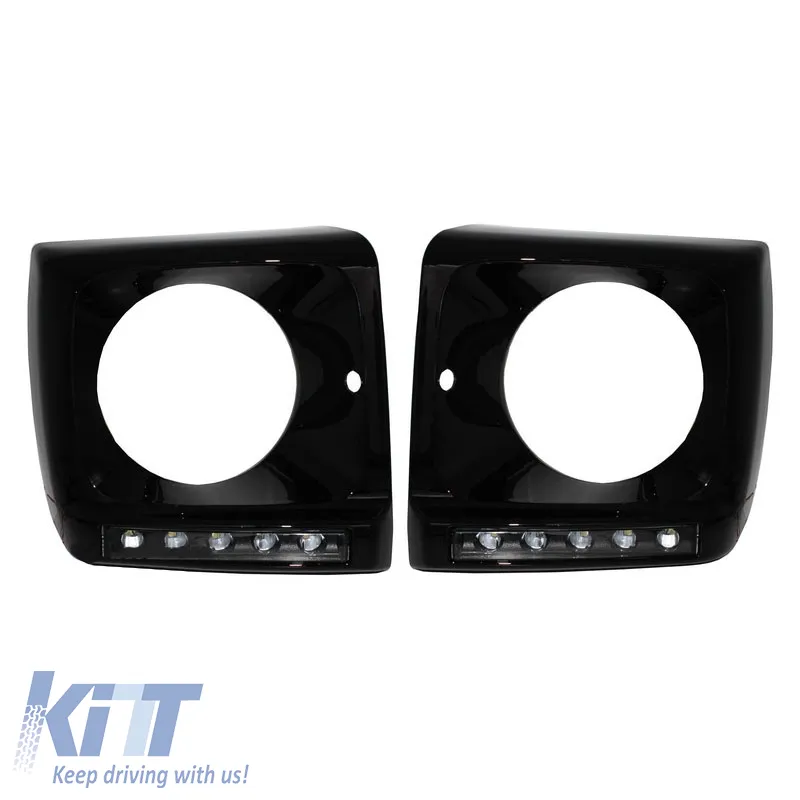 Headlight Covers With DRL Suitable for Mercedes-Benz G-Class W461/W463 90-15 G55/G65 A Design 4 pc