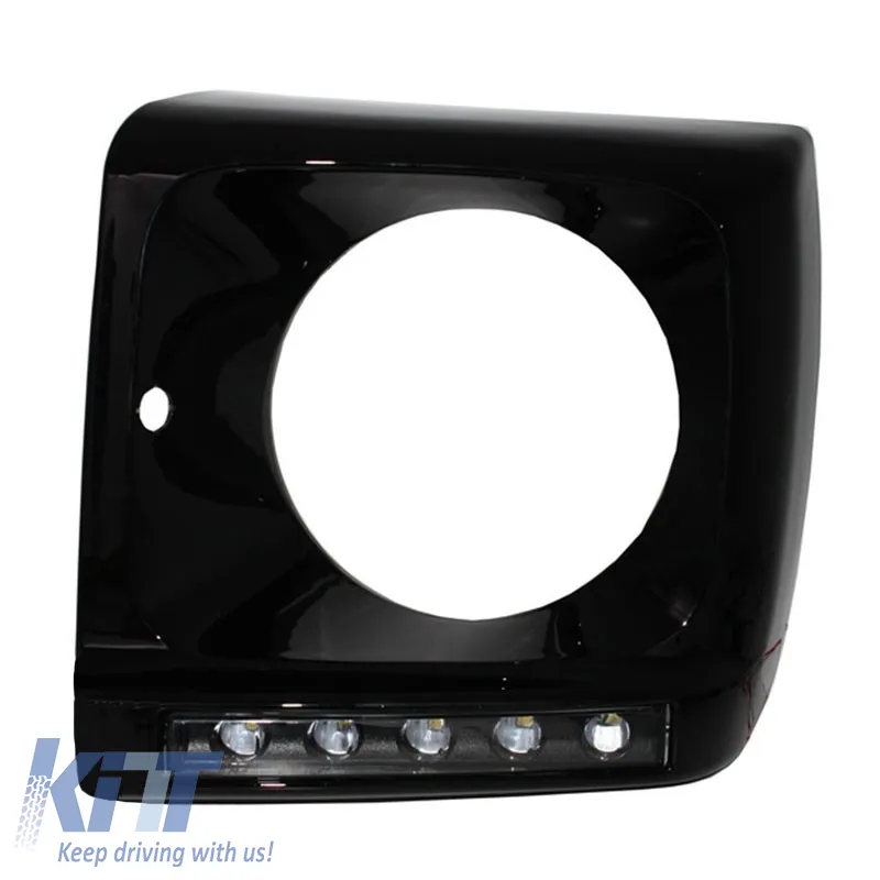 Headlight Covers With DRL Suitable for Mercedes-Benz G-Class W461/W463 90-15 G55/G65 A Design 4 pc
