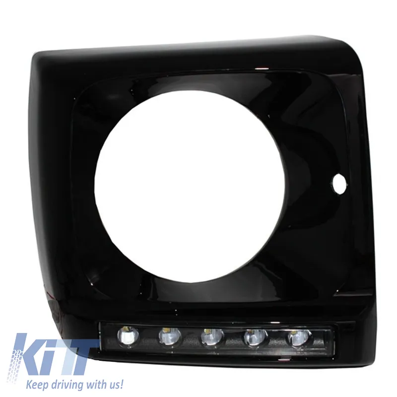 Headlight Covers With DRL Suitable for Mercedes-Benz G-Class W461/W463 90-15 G55/G65 A Design 4 pc