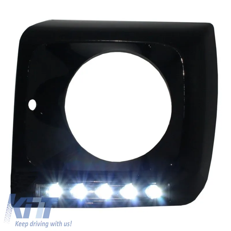 Headlight Covers With DRL Suitable for Mercedes-Benz G-Class W461/W463 90-15 G55/G65 A Design 4 pc
