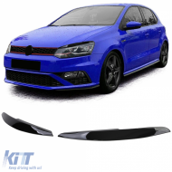 Headlight Eyebrows Evil Look Black Gloss suitable for VW Polo 6R 6C 09-17 - ODLCV6014681