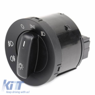 Headlight Fog Lamp Control Switch suitable for Seat Mii 12+ / Alhambra 10+ / VW New Beetle 16+ / Golf V 04-08, VI 08-13, Jetta 05-10, Up 16-19, Touran 03-15, Tiguan 11-16, Transporter 03-19, Amarok 16