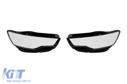 image-56-Headlight glass set suitable for Audi A6 C7 2011-2015, left and right