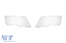 image-79-Headlight glass set suitable for BMW 3 Series E46 sedan, touring 2001-2005, left and right