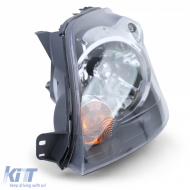 Headlight H4 Black with Motor Left for Ford Fiesta JH JD 05-07-image-6258012