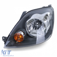 Headlight H4 Black with Motor Left for Ford Fiesta JH JD 05-07-image-6258013
