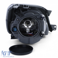 Headlight H4 Black with Motor Left for Ford Fiesta JH JD 05-07-image-6258015